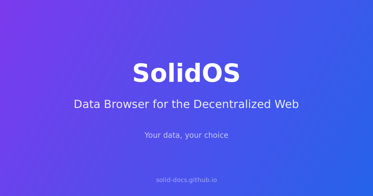 Solid Pod Community Css Icon SolidOS - Data Browser for the Decentralized Web