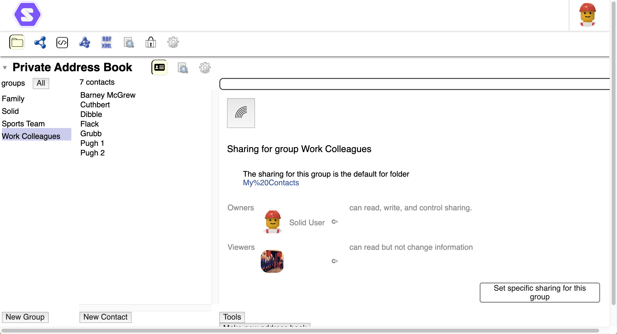 Address Book Group Sharing